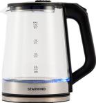 

Чайник электрический Starwind SKG5778, 2л., 2000Вт, черный/прозрачный