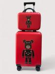 

Дорожный набор S+XS Lats Чемодан 20 дюймов+бьюти кейс, медведь, красный