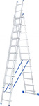 фото Лестница сибртех 97822 3 х 12 ступеней алюминиевая трехсекционная