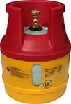Баллон композитный Burhan Gas 12,5л, желтый-красный