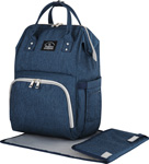 Рюкзак для мамы Brauberg MOMMY с ковриком, крепления на коляску, термокарманы, синий, 40x26x17 см, 270820 рюкзак для мамы brauberg