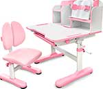 Комплект парта + стул трансформеры  FunDesk Vivo Pink