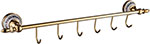 Планка с крючками 6 крючков Savol 68b S-06876B защёлка аллюр арт l45 8 pb без ручек торц планка 25 мм золото