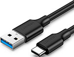 Кабель для зарядки и передачи данных Ugreen USB-C Male - USB 3.0 A, 3A, 1 м (20882) черный кабель ugreen us334 20583 usb c 2 0 male to angled 90° usb c 2 0 male 5a data cable 3м