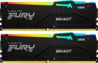 

Оперативная память Kingston DDR5 32Gb (2x16Gb) 5600MHz FURY Beast RGB (KF556C40BBAK2-32), Черный