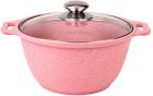 Кастрюля Kukmara Trendy style rose, 2 л, со стеклянной крышкой (к21tsr)