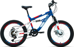 фото Велосипед для подростков altair mtb fs 20 disc 14'' синий\красный 20'' 6 ск. rbkt02n06003