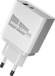Сетевое ЗУ MoreChoice Smart 2USB 3.0A PD 20W QC3.0 быстрая зарядка для Lighting Type-C NC71Si (White) - фото 1
