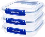 Набор контейнеров для сэндвичей Sistema ''KLIP IT '' 520мл  3шт. 881643