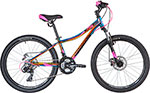 Велосипед Novatrack 24 KATRINA алюм.рама 12  фиолет.металлик  21-скор  диск.тор.STG 24AHD.KATRINA.12GVL20