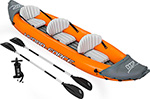 Лодка-байдарка BestWay Rapid X3 65132 381x100 см  весла  насос  плавники  сумка