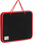 Папка на молнии пластиковая с ручками Brauberg А4 черно/красная 225164 (350х270х45 мм) мелованная картонная папка для бумаг brauberg