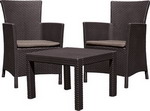 Комплект мебели Keter Rosario balcony 17200030 террасный комплект стол со стеклом 2 кресла tetchair pelangi ротанг honey мед