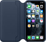 фото Кожаный чехол apple iphone 11 pro max leather folio - deep sea blue my1p2zm/a