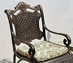 Кресло Linyi Дженерал W58*D71*H100mm с подушкой в комплекте, ZF018C, SH003 Черный с бронзой