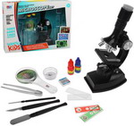 Микроскоп детский Наша игрушка 100х увеличение, 3 объектива, аксессуары, коробка - фото 1