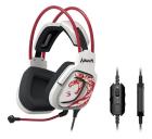 Компьютерная гарнитура A4Tech G575 Naraka, белый/красный, 2 м, мониторные, USB (G575 NARAKA)