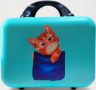 

Сумка дорожная с креплением на чемодан Lats Бьюти кейс, Кот в кармане, бирюзовый