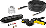 Комплект для промывки водостоков и труб Karcher 26422400 комплект адаптеров для промывки контура кондиционера car tool