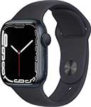 фото Умные часы apple watch series 7 gps (mkmx3ru/a) 41mm midnight aluminium midnight sport band