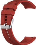 Ремешок для часов Red Line универсальный силиконовый рельефный, 20 мм, бордовый ремешок часов силиконовый на магните универсальный 20 мм зелено оранжевый