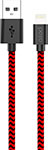 Дата-кабель Pero DC-04 8-pin Lightning 2А 1м Red-black дата кабель pero dc 04 8 pin lightning 2а 1м silver black
