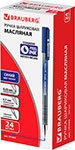 Ручка шариковая Brauberg ''Profi-Oil'', синяя, ВЫГОДНАЯ УПАКОВКА, КОМПЛЕКТ 24 штуки, линия 0.35 мм (880013) ручка шариковая brauberg офисная синяя комплект 24 штуки линия 0 5 мм 880007