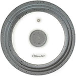 Крышка для посуды Olivetti GLU24 grey marble, универсальная