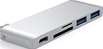USB-хаб Satechi Type-C USB 3.0 Passthrough Hub для Macbook 12'', серебристый (ST-TCUPS)