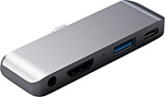 

Адаптер Satechi Aluminum Type-C Mobile Pro Hub Adapter серый космос (ST-TCMPHM)