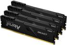 Оперативная память Kingston DDR4 64GB (4x16GB) 3200Mhz FURY Beast Black (KF432C16BBK4/64)