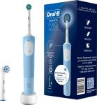 Электрическая зубная щетка Oral-B Vitality Pro D103.423.3, голубая (3708), 2 насадки CrossAction+Sensitive