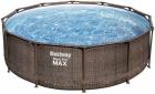 Каркасный бассейн BestWay Steel Pro Max, 366х100 см, Ротанг, 9150 л, фил.-насос 2006 л/ч, лестница (56709 BW)