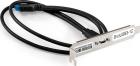 Планка портов в корпус Type-C ExeGate BrctUSB3-1C, USB 3.2 Gen1 20pin IDC 20pin (F) -- USB 3.2 Gen1 Type-Cf, кабель 30см (EX298296RUS)