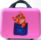 

Сумка дорожная с креплением на чемодан Lats Бьюти кейс, Кот в кармане, розовый