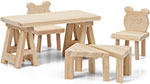 Набор деревянной мебели  Lundby для домика Сделай сам Стол и стулья