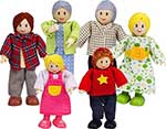 Набор мини-кукол Hape E3500_HP Счастливая семья европейская