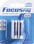 Батарейки  FOCUSray ULTRA ALKALINE LR06/BL2 2/24/288 батарейки focusray ultra alkaline lr06 bl4 4 48 288