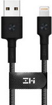 Кабель Zmi USB/Lightning ZMI MFi 150 см 3A 18W PD нейлон/кевлар (AL853) черный кабель для зарядки телефона recci rtc p05l shark usb to lightning 1 5 метра 2 4а белый