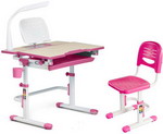 Комплект парта и стул трансформеры FunDesk Lavoro Pink лампа подставка fundesk комплект парта sentire grey кресло mente grey с подлокотниками