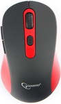 Мышь Gembird MUSW-221-R, чёрный/красный мышь defender optimum mb 160 чёрный