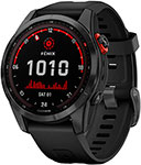 фото Спортивные часы garmin fenix 7s solar - slate grey с черным ремешком 010-02539-13