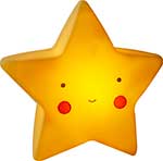 Ночник детский Lats звезда желтая