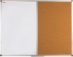 Доска комбинированная магнитно-маркерная пробковая для объявлений Brauberg 90х120см 236865