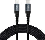 Кабель Choetech USB C - Lightning, 2 м, нейлоновая оплетка (IP0041) кабель usams sj394 usb lightning 2 м нейлоновая оплетка красный sj394usb02