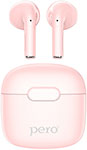 Беспроводные наушники Pero TWS05 COLORFUL, Coral Pink наушники pero bh03 pink полноразмерные