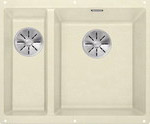 Кухонная мойка Blanco SUBLINE 340/160-U SILGRANIT жасмин (чаша справа) с отв.арм. InFino 523563 кухонная мойка blanco dalago 5 silgranit жасмин с клапаном автоматом