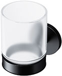 Стеклянный стакан с настенным держателем AM.PM X-Joy A85A34322, черный