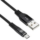Кабель Digma MICROUSB-2M-BRAIDED-BLK USB (m)-micro USB (m) 2м черный - фото 1