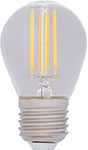 Лампа филаментная Rexant Шарик GL45, 7.5 Вт, 600 Лм, 4000 K, E27, прозрачная колба (604-124)